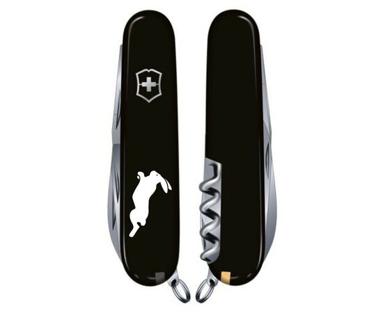 Нож Victorinox Spartan Zodiac Black "Шпаркий Кролик" (1.3603.3_Z2170u), изображение 2 Нож Victorinox Spartan Zodiac Black "Шпаркий Кролик" (1.3603.3_Z2170u), изображение 2