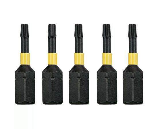 Набор бит DeWALT IMPACT TORSION, ударные, Torx, Т10, L= 25 мм, 5 шт (DT7379T), изображение 2 Набор бит DeWALT IMPACT TORSION, ударные, Torx, Т10, L= 25 мм, 5 шт (DT7379T), изображение 2