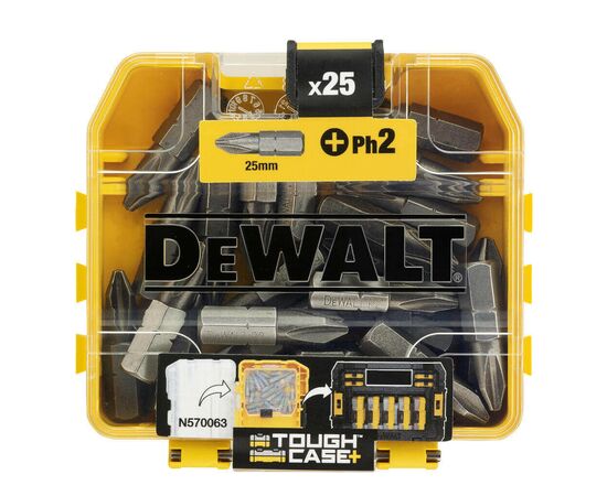 Набор бит DeWALT Philips, Ph2, L=25 мм, 25 шт (DT71522)
