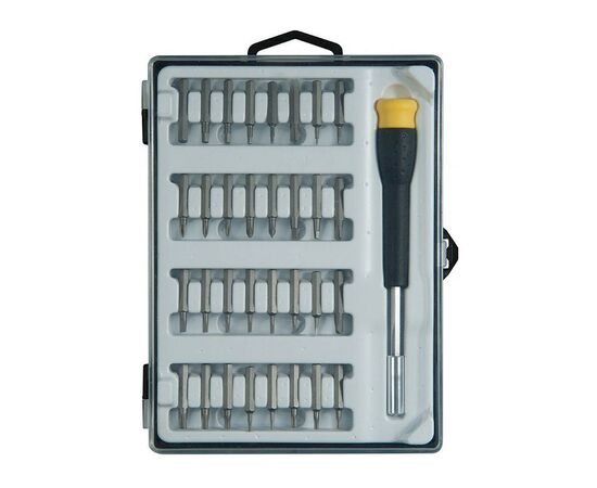 Викрутка Stanley з бітами Phillips, Pozidriv, Torx, Slotted, Sl1, Ph00, Pz0, Т5, ТТ10, L = 25 мм, 33 шт, кейс (STHT0-62634)