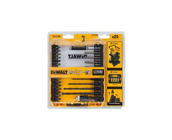 Набор сверл и бит DeWALT Phillips, Pozidriv, Torx, L 25, 50 мм, 25 шт, кейс (DT70708), изображение 2 Набор сверл и бит DeWALT Phillips, Pozidriv, Torx, L 25, 50 мм, 25 шт, кейс (DT70708), изображение 2