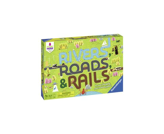 Настольная игра Ravensburger Реки, дороги и рельсы (Rivers, Roads&Rails) (22053), изображение 2 Настольная игра Ravensburger Реки, дороги и рельсы (Rivers, Roads&Rails) (22053), изображение 2