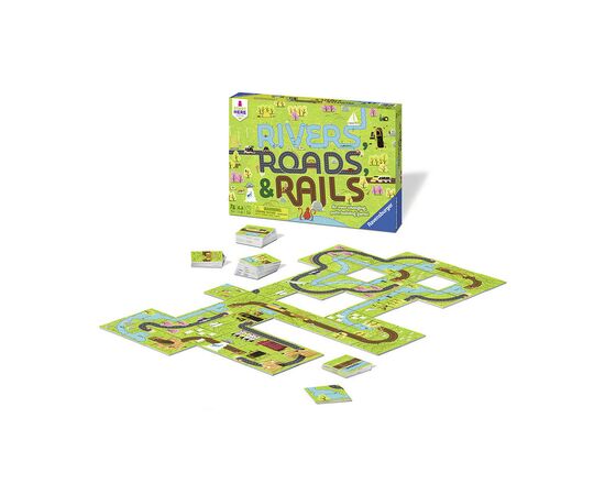 Настольная игра Ravensburger Реки, дороги и рельсы (Rivers, Roads&Rails) (22053), изображение 3 Настольная игра Ravensburger Реки, дороги и рельсы (Rivers, Roads&Rails) (22053), изображение 3