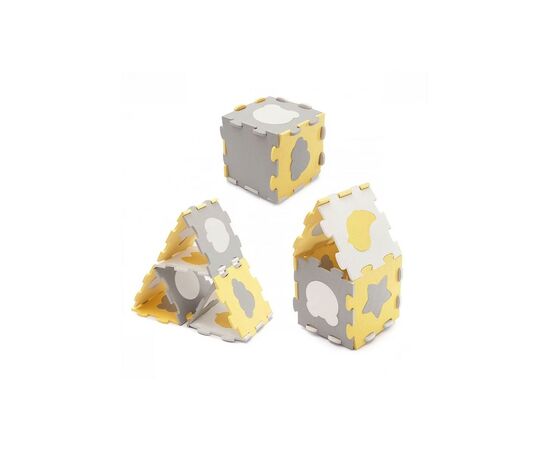 Детский коврик Kinderkraft Luno Shapes Yellow 30 элементов (5902533919338), изображение 4 Детский коврик Kinderkraft Luno Shapes Yellow 30 элементов (5902533919338), изображение 4
