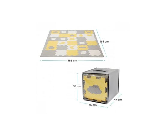 Детский коврик Kinderkraft Luno Shapes Yellow 30 элементов (5902533919338), изображение 6 Детский коврик Kinderkraft Luno Shapes Yellow 30 элементов (5902533919338), изображение 6