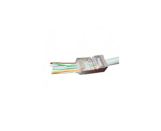 Коннектор RJ45 cat.5e FTP 8P8C * 10 (наскрізні отв., позолоч. конт.) Cablexpert (LC-PTF-01/10)