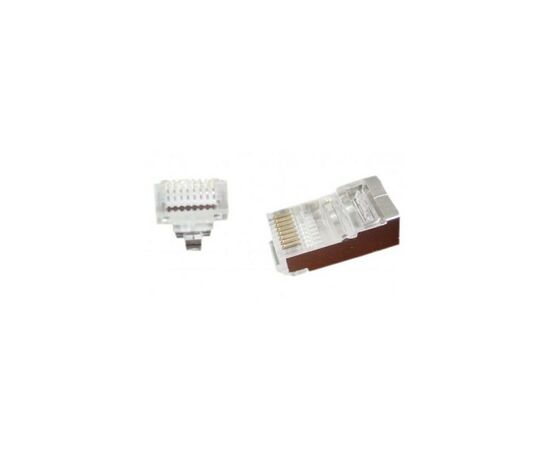 Конектор RJ45 cat.5e FTP 8P8C * 50 (наскрізні отв., позолоч. конт.) Cablexpert (LC-PTF-01/50), зображення 2 Конектор RJ45 cat.5e FTP 8P8C * 50 (наскрізні отв., позолоч. конт.) Cablexpert (LC-PTF-01/50), зображення 2