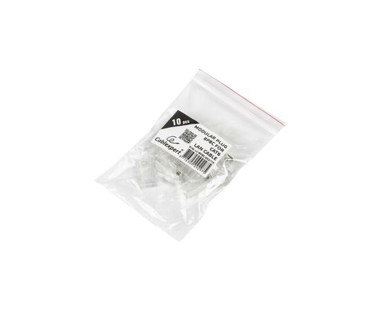 Конектор RJ45 cat.5e UTP 8P8C * 10 (позолоч. конт.) Cablexpert (LC-8P8C-001/10), зображення 2 Конектор RJ45 cat.5e UTP 8P8C * 10 (позолоч. конт.) Cablexpert (LC-8P8C-001/10), зображення 2