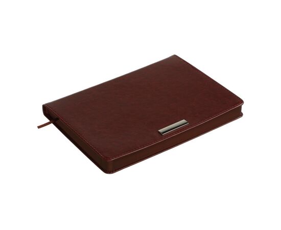 Еженедельник Buromax недатированный Salerno А5 из искусственной кожи на 288 страниц коричневый (BM.2026-25), изображение 2