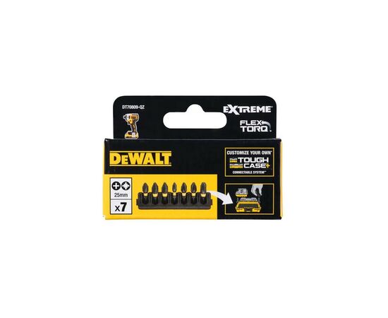 Набор бит DeWALT в касете для Tough Case,FlexTorq,L 25 мм, Рh1,Рh2 2 шт, Pz1,Pz2 2 шт, Pz3 (DT70809), изображение 2 Набор бит DeWALT в касете для Tough Case,FlexTorq,L 25 мм, Рh1,Рh2 2 шт, Pz1,Pz2 2 шт, Pz3 (DT70809), изображение 2