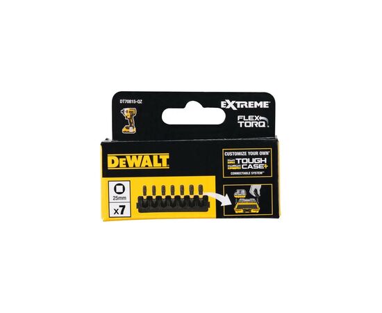 Набор бит DeWALT в касете для Tough Case, FlexTorq, L 25 мм, SQ1-2 шт, SQ2-3 шт, SQ3-2 шт (DT70815), изображение 2 Набор бит DeWALT в касете для Tough Case, FlexTorq, L 25 мм, SQ1-2 шт, SQ2-3 шт, SQ3-2 шт (DT70815), изображение 2