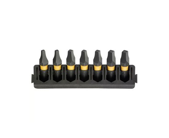 Набор бит DeWALT в касете для Tough Case, FlexTorq, L 25 мм, SQ1-2 шт, SQ2-3 шт, SQ3-2 шт (DT70815)