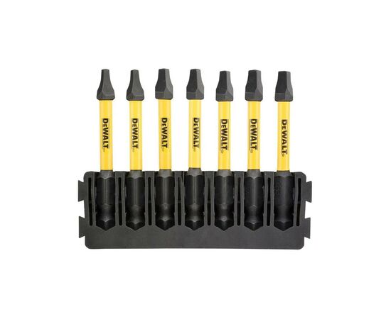 Набор бит DeWALT в касете для Tough Case, FlexTorq, L57 мм, SQ1 2 шт. SQ2 3 шт. SQ3 2 шт. (DT70824)