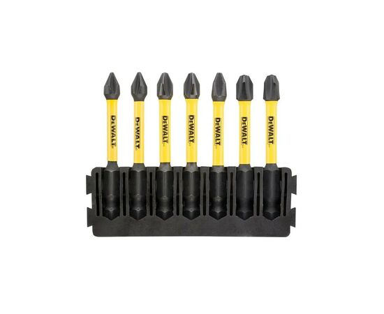 Набор бит DeWALT в касете для Tough Case, FlexTorq, L=57 мм, Рh1-2шт,Рh2-3шт,Рh3-2шт. (DT70818)