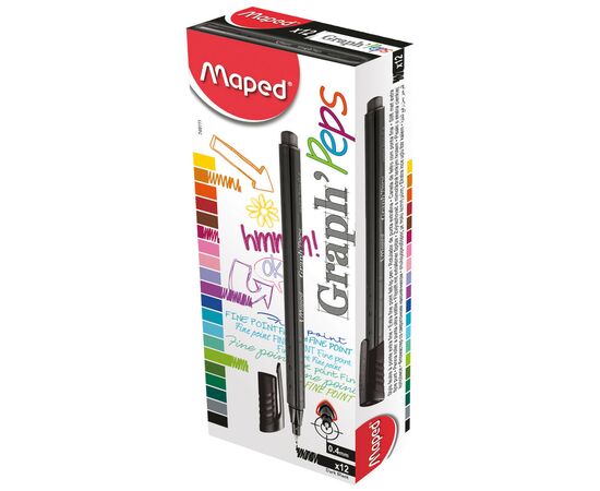 Лайнер Maped Graph Peps 0.4 мм черный (MP.749111), изображение 3 Лайнер Maped Graph Peps 0.4 мм черный (MP.749111), изображение 3