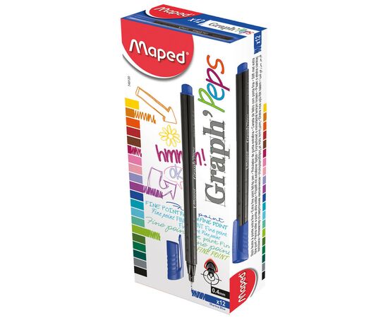 Лайнер Maped Graph Peps 0.4 мм синий (MP.749120), изображение 3 Лайнер Maped Graph Peps 0.4 мм синий (MP.749120), изображение 3