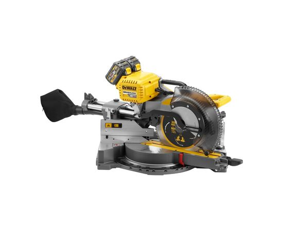 Торцовочная пила DeWALT 54В XR FLEXVOLT Li-Ion, диск 305х30 мм, XPS, 25.5 кг, 2x6Ah, БП (DHS780T2A), изображение 2 Торцовочная пила DeWALT 54В XR FLEXVOLT Li-Ion, диск 305х30 мм, XPS, 25.5 кг, 2x6Ah, БП (DHS780T2A), изображение 2