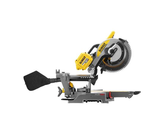 Торцовочная пила DeWALT 54В XR FLEXVOLT Li-Ion, диск 305х30 мм, XPS, 25.5 кг, 2x6Ah, БП (DHS780T2A), изображение 4 Торцовочная пила DeWALT 54В XR FLEXVOLT Li-Ion, диск 305х30 мм, XPS, 25.5 кг, 2x6Ah, БП (DHS780T2A), изображение 4