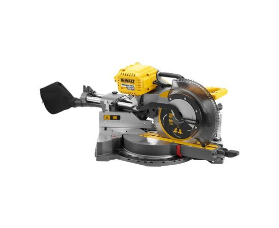 Торцовочная пила DeWALT 54В XR FLEXVOLT Li-Ion, диск 305х30 мм, XPS, 25.5 кг, 2x6Ah, БП (DHS780T2A), изображение 6 Торцовочная пила DeWALT 54В XR FLEXVOLT Li-Ion, диск 305х30 мм, XPS, 25.5 кг, 2x6Ah, БП (DHS780T2A), изображение 6