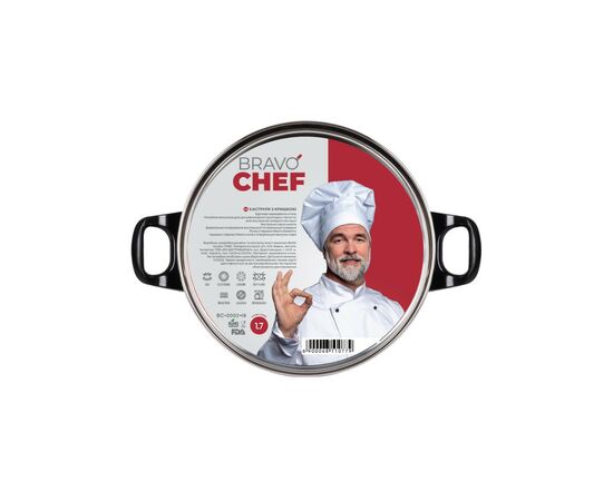 Кастрюля Bravo Chef 1.6 л Bakelite (BC-2002-18), изображение 6 Кастрюля Bravo Chef 1.6 л Bakelite (BC-2002-18), изображение 6