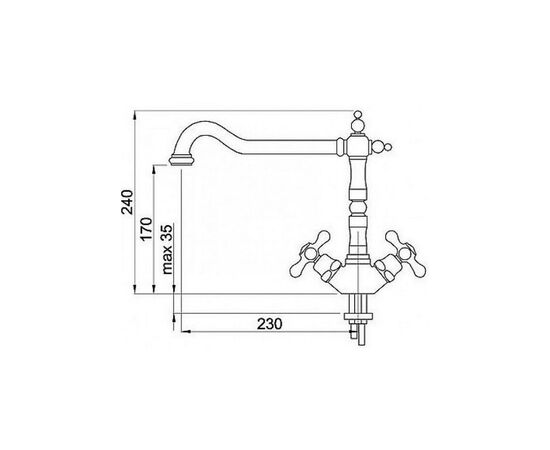 Змішувач Elleci Tago antracite 59, зображення 2 Змішувач Elleci Tago antracite 59, зображення 2