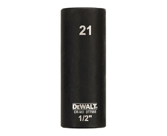 Головка торцевая DeWALT ударная "IMPACT" DeWALT, длинная, 1/2" х 21 мм, шестигранная (DT7555)