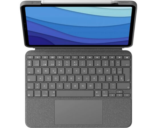 Чехол для планшета Logitech Combo Touch for iPad Pro 12.9-inch (5th generation) - GREY - UK (L920-010214), изображение 2 Чехол для планшета Logitech Combo Touch for iPad Pro 12.9-inch (5th generation) - GREY - UK (L920-010214), изображение 2
