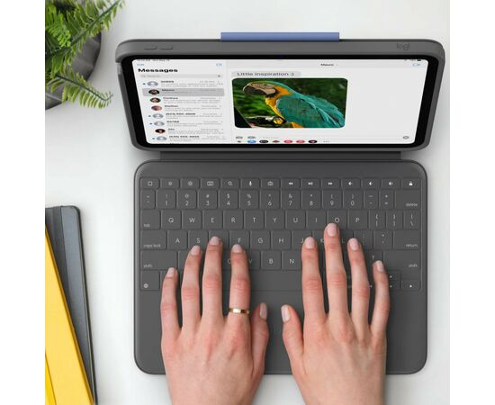 Чехол для планшета Logitech Rugged Folio - GRAPHITE - UK (L920-009319), изображение 7 Чехол для планшета Logitech Rugged Folio - GRAPHITE - UK (L920-009319), изображение 7