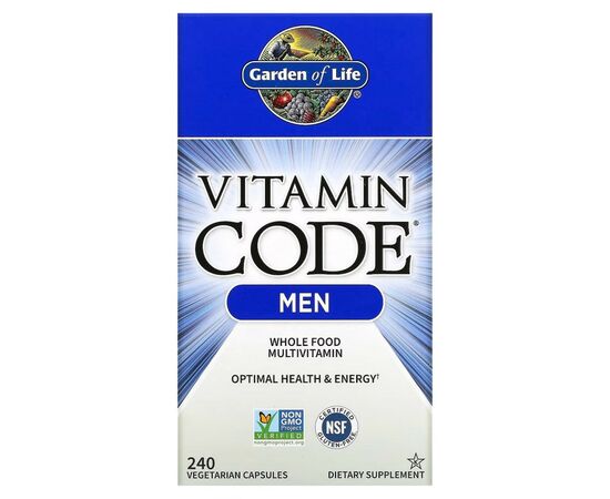 Витаминно-минеральный комплекс Garden of Life Мужские Мультивитамины из цельных продуктов, Vitamin Code, Wh (GOL-11419)