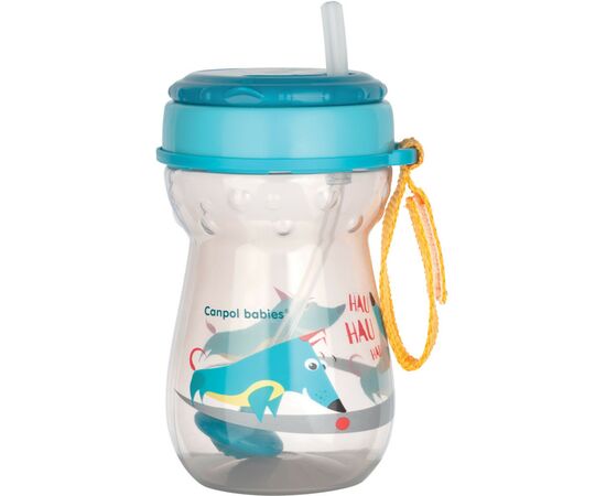Поїльник-непроливайка Canpol babies зі складаною силіконовою трубочкою з обважнювачем 350 мл (56/518), зображення 2 Поїльник-непроливайка Canpol babies зі складаною силіконовою трубочкою з обважнювачем 350 мл (56/518), зображення 2