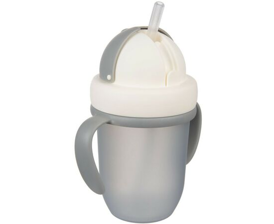 Поильник-непроливайка Canpol babies Matte Pastels с силиконовой трубочкой 210 мл Серый (56/522_grey), изображение 2 Поильник-непроливайка Canpol babies Matte Pastels с силиконовой трубочкой 210 мл Серый (56/522_grey), изображение 2