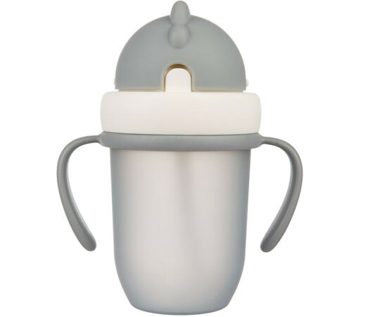 Поильник-непроливайка Canpol babies Matte Pastels с силиконовой трубочкой 210 мл Серый (56/522_grey), изображение 3 Поильник-непроливайка Canpol babies Matte Pastels с силиконовой трубочкой 210 мл Серый (56/522_grey), изображение 3