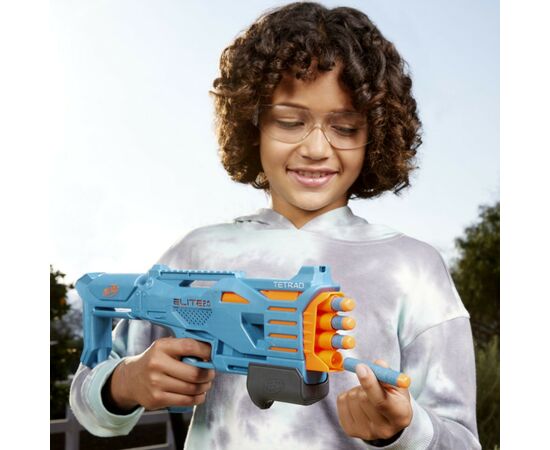 Игрушечное оружие Hasbro Nerf Tetrad QS 4 Нерф Элит 2.0 (F5025), изображение 5 Игрушечное оружие Hasbro Nerf Tetrad QS 4 Нерф Элит 2.0 (F5025), изображение 5