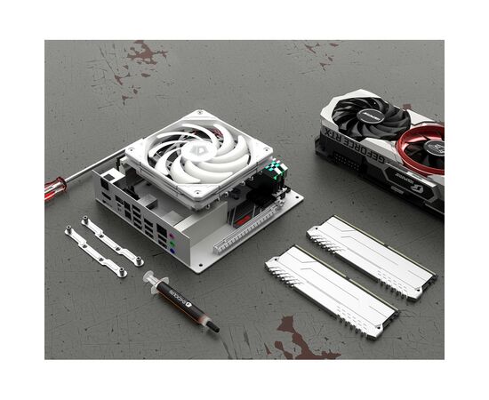 Кулер для корпуса ID-Cooling NO-12015-XT ARGB SNOW, изображение 5 Кулер для корпуса ID-Cooling NO-12015-XT ARGB SNOW, изображение 5