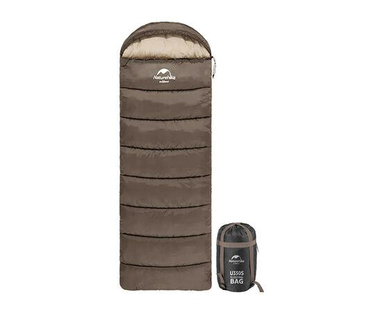 Спальний мішок Naturehike U150 NH20MSD07 Brown Right (6927595764381-R)