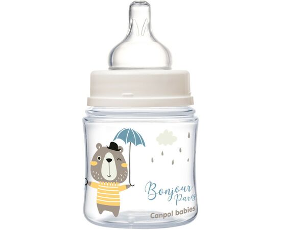 Бутылочка для кормления Canpol babies Bonjour Paris с широким отверстием 120 мл Синяя (35/231_blu), изображение 3 Бутылочка для кормления Canpol babies Bonjour Paris с широким отверстием 120 мл Синяя (35/231_blu), изображение 3