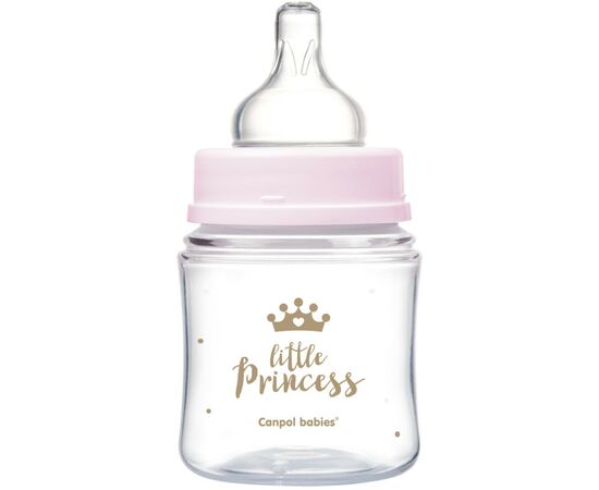 Бутылочка для кормления Canpol babies Royal Baby с широким отверстием 120 мл Розовая (35/233_pin), изображение 3 Бутылочка для кормления Canpol babies Royal Baby с широким отверстием 120 мл Розовая (35/233_pin), изображение 3