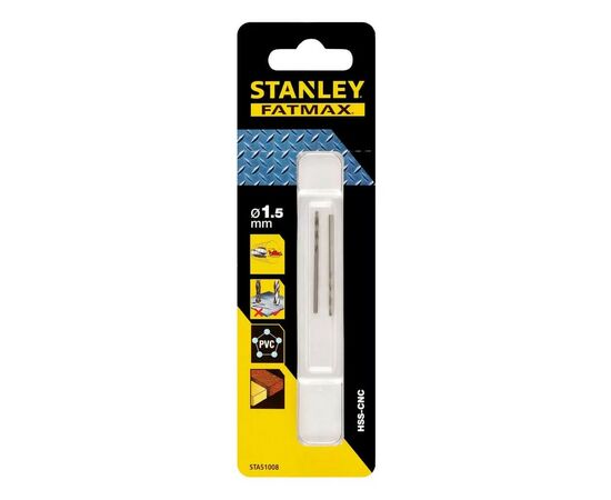 Свердло Stanley FatMax, по металу, d=1,5 мм., L=40 мм., WL=18 мм., 2 шт. (STA51008)