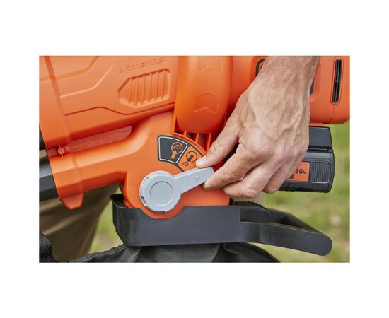 Пылесос садовый Black&Decker 36V, 2.5Ah, 270 км/ч (BCBLV3625L1), изображение 2 Пылесос садовый Black&Decker 36V, 2.5Ah, 270 км/ч (BCBLV3625L1), изображение 2