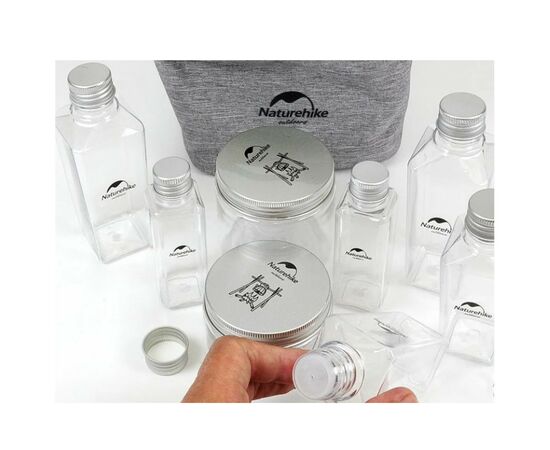 Набор туристической посуды Naturehike BBQLNH19T002-PGrey для спецій (6927595737736)