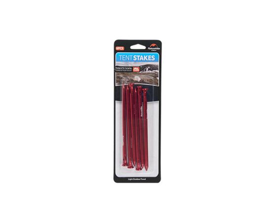 Комплект колышков Naturehike NH17D025-D 15 см 6 шт Red (6927595723357), изображение 3 Комплект колышков Naturehike NH17D025-D 15 см 6 шт Red (6927595723357), изображение 3