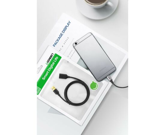 Дата кабель USB 3.0 AM/AF 2.0m US129 Black Ugreen (10373), изображение 10