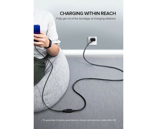 Дата кабель USB 3.0 AM/AF 2.0m US129 Black Ugreen (10373), изображение 7