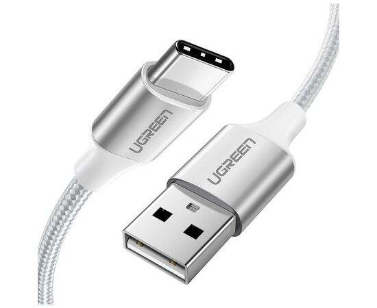 Дата кабель USB 2.0 AM to Type-C 1.5m 3.0A 18W US288 White Ugreen (60132)