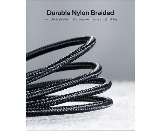 Дата кабель USB 2.0 AM to Type-C 3.0m 3.0A 18W US288 Space Gray Ugreen (60408), изображение 8 Дата кабель USB 2.0 AM to Type-C 3.0m 3.0A 18W US288 Space Gray Ugreen (60408), изображение 8