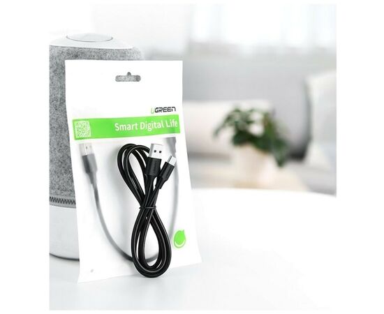 Дата кабель USB 2.0 AM to Type-C 3.0m 3.0A 18W US287 Black Ugreen (60826), изображение 2 Дата кабель USB 2.0 AM to Type-C 3.0m 3.0A 18W US287 Black Ugreen (60826), изображение 2