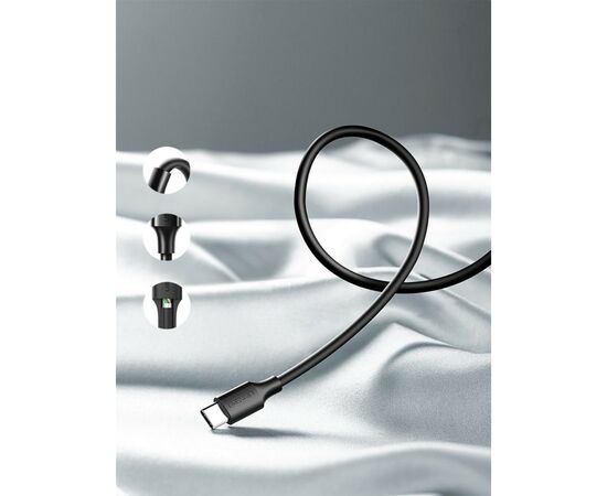 Дата кабель USB 2.0 AM to Type-C 3.0m 3.0A 18W US287 Black Ugreen (60826), изображение 7 Дата кабель USB 2.0 AM to Type-C 3.0m 3.0A 18W US287 Black Ugreen (60826), изображение 7