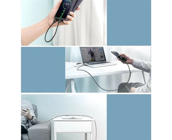 Дата кабель USB 2.0 AM to Type-C 3.0m 3.0A 18W US287 Black Ugreen (60826), изображение 9 Дата кабель USB 2.0 AM to Type-C 3.0m 3.0A 18W US287 Black Ugreen (60826), изображение 9