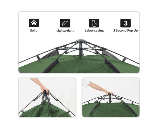 Палатка Naturehike NH21ZP008 4x Dark Green (6927595777909), изображение 5 Палатка Naturehike NH21ZP008 4x Dark Green (6927595777909), изображение 5