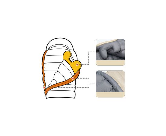 Спальный мешок Naturehike CW 700 NH22YD0 Khaki (6927595700006), изображение 4